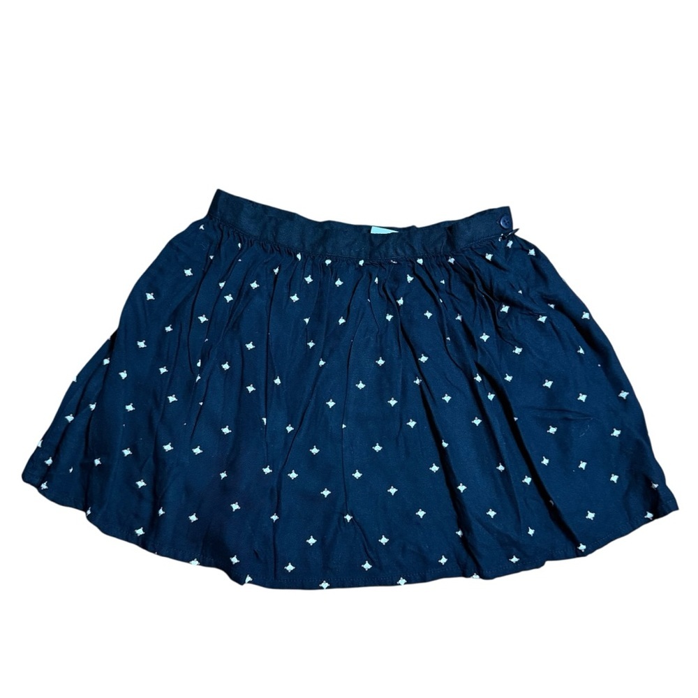 Polarn O. Pyret Navy Mini Skirt Small Floral Print Size 6-8